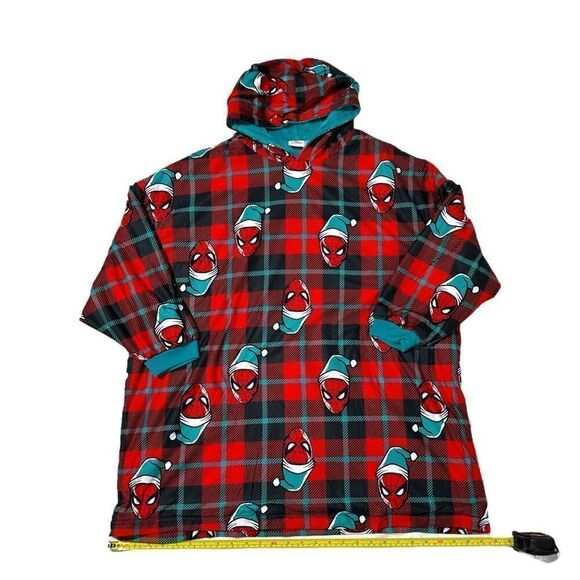 Spiderman Character Kids Oversized Hooded Pullover Robe Size L/XL - Picture 6 of 13